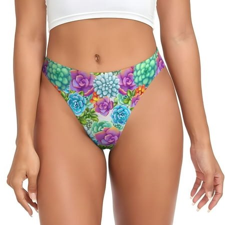 Sigee Succulents for Women s G-String Panty  Low Rise  Soft Lace Perfect for Everyday Wear or Special Occasions-4X-Large