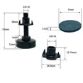 thumbnail image 2 of Paquete de 4 niveladores de muebles negros, pies niveladores de muebles resistentes, niveladores de patas ajustables para gabinetes, sofás, mesas, sillas, soporte de 1320 libras, kit de tuerca en T, 2 of 5