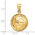 thumbnail image 3 of FJC Finejewelers 14k Yellow Gold 3d Soccerball Charm, 3 of 6