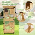 thumbnail image 2 of Grepatio Cat Catio 4 Tiers Outdoor Cat Enclosure Window Access, Indoor Cat House with Wheels and Removable Floor, Outside Large Cat Cage with Waterproof Roof,  Cattio with Resting Box (Natural), 2 of 7