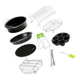 thumbnail image 1 of Carbon Steel Air Fryer Accessories Cake Basket Bread Rack for Home BBQ 7inch, 1 of 8