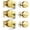 Polished Brass, variant on 4 Pack Entry Door Locksets with Single Cylinder Deadbolt, Oil Rubbed Bronze Exterior Door Lock Set with Same Key, Front Roound Door Knob and Deadbolt Set