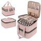 thumbnail image 4 of Bolsa de almacenamiento extraíble para 72 botellas de esmalte de uñas (0.5 fl oz), bolsa de viaje, 3 capas, organizador para accesorios de decoración de uñas brillar Electrónica, 4 of 5