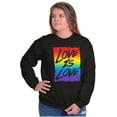 thumbnail image 4 of LGBT Love is Love Gay Pride Rainbow Unisex Plus Fleece Graphic Sweatshirt Brisco Brands 3X, 4 of 5