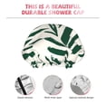 thumbnail image 3 of Kdxio Palm Branch With Leaves Print Shower Cap for Women,Elastic and Reusable,Double Waterproof Layers Bathing Hat, 3 of 6