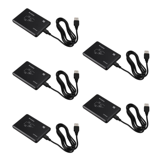 5X Lector de Tarjetas de Identificacion de Ordenador Escritorio USB RFID Lector de Tarjetas Sin Contacto