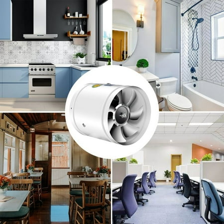 

PWPSG Multifunctional Powerful Mute Exhaust Fan High-Quality Copper Motor with 2800 RPM Seven Thickened Blades for Uniform Airflow Low Noise Operation White
