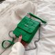 thumbnail image 4 of Bolsa Bolso cruzado con cadena para teléfono. bolso cuadrado tejido de cuero PU (verde) Ehuebsd Nuevos Originales, 4 of 4
