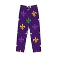 thumbnail image 5 of Balery Purple Mardi Gras print Men's Pajama Pants,Ultra Lightweight Pjs,Lounge Pant-Large, 5 of 9
