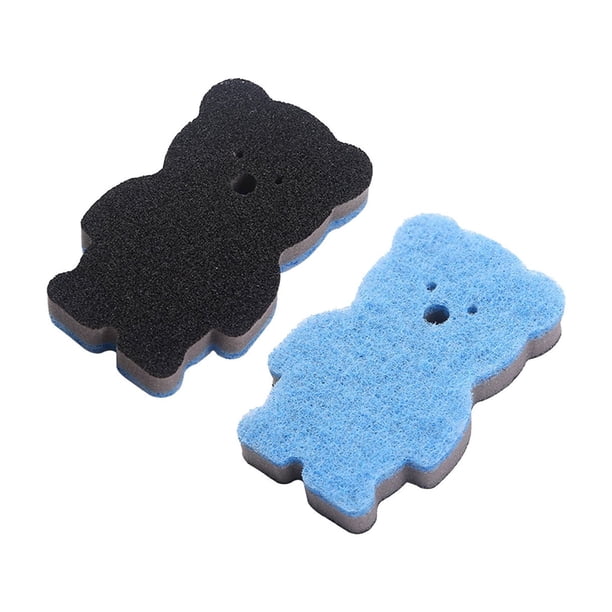 Pisexur Batería de cocina Esponja de doble cara con dibujos animados para limpieza de cocina, estropajo, esponja para lavar ollas, cepillo, esponja para lavar platos para la cocina del hogar
