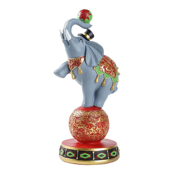Estatua de elefante, adorno de mesa, resina, coleccionable, figura decorativa creativa. Jugar con la pelota