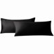 thumbnail image 1 of Chenchen Brushed Microfiber Pillowcase, King Size - 20"x 40" - 1800 Soft Breathable Wrinkle Free Pillow Covers with Envelope Closure for Hair and Skin, Set of 2, Black, 1 of 1