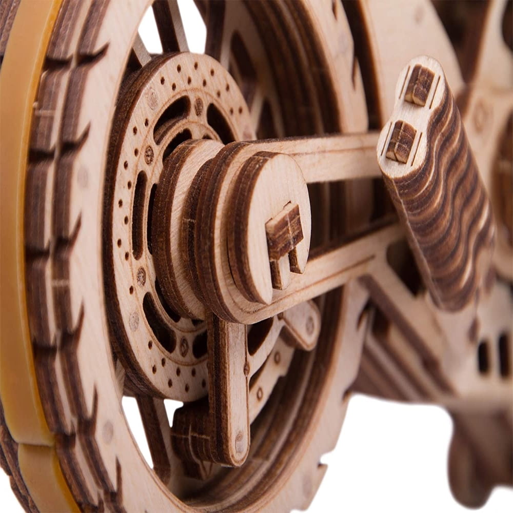 Wood Trick 3D Motorcycle Wood Toy Motor Bike Model Mechanical Building Kit
