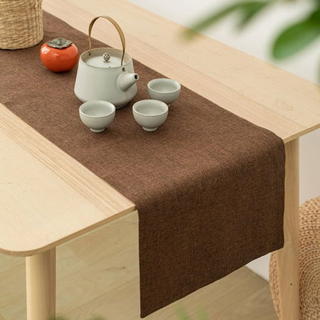 

Cotton Linen Table Runner Plain Dyed Solid Colours Decorative Cloth Fabric Table Cloth Washable for Kitchen Restaurant Hotel Cafe