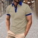 thumbnail image 1 of Blusa y camisa de manga corta con cuello vuelto para hombre, blusa de manga corta con solapa y botones estampados, blusa de poliéster para hombre, 1 of 5