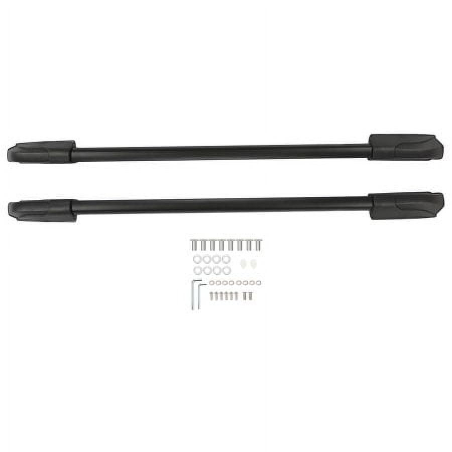 Kojem Roof Rack Side Rails Set for 2009-2015 Honda Pilot Aluminum Plastic Powder Coated Black