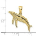 thumbnail image 2 of 14k Gold Whale 2-d Charm 13.7x18.35mm Wide 1.9mm Thick Pendant Necklace for Women - 1.5 Grams, 2 of 2