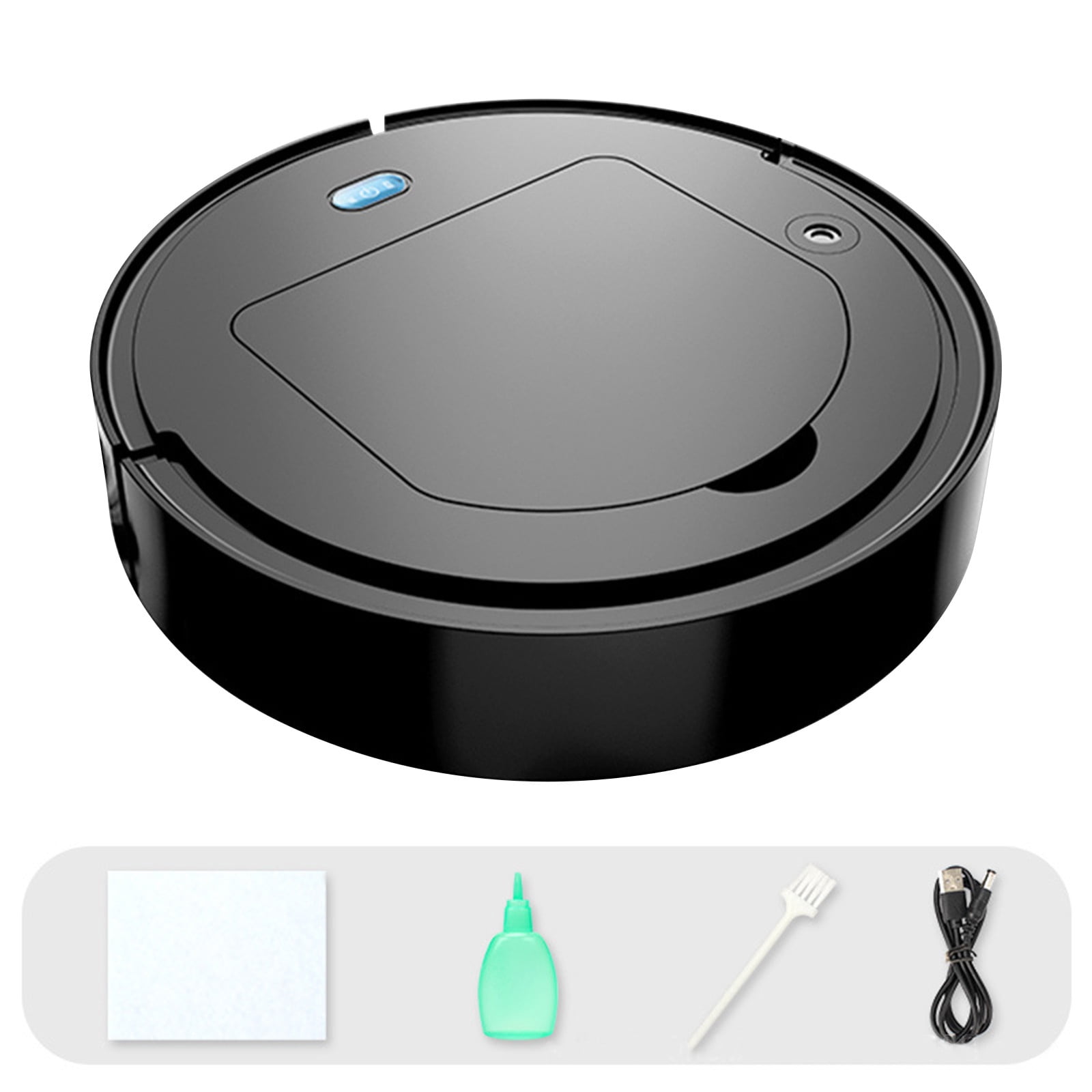 Nkmbld Robot Vacuum with Low Noise Operation Sweeping Robot Household Wireless Intelligent Cleaning Machine Five in One Vacuum Cleaner, Black