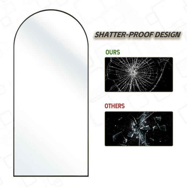Miroir sur pied, Miroir vertical pleine longueur - 180x80cm - Grand