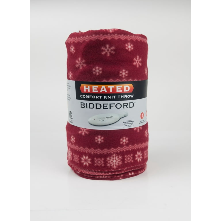 Biddeford Comfort Knit Fleece Heated Electric Blanket