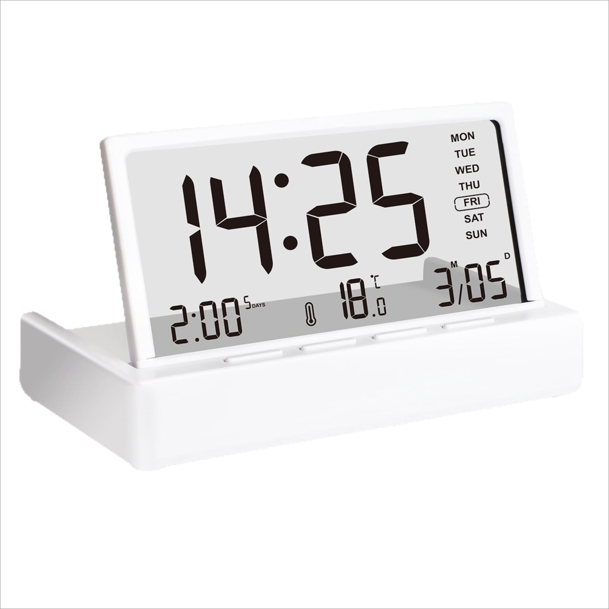 Creative Minimalist Folding Digital Alarm Clock Date & Temperature Display, Portable Travel Clock photo Creative Minimalist Folding Digital Alarm Clock Date & Temperature Display, Portable Travel Clock