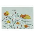thumbnail image 1 of Floral Cutting Board, Bouquet with Swirled Branches Romantic Paper Flowers Origami Autumn Blooms Image, Decorative Tempered Glass Cutting and Serving Board, Small Size, Mint Orange, by Ambesonne, 1 of 1