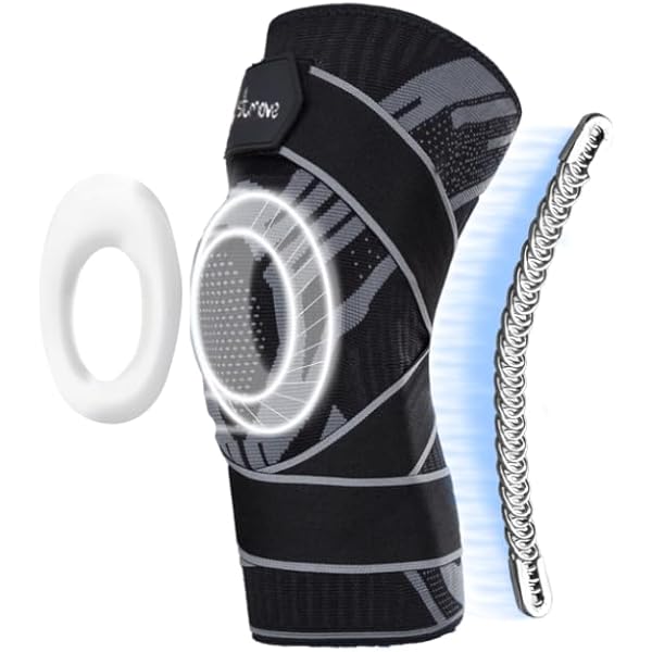wonima44 Professional Compression Knee Brace with Side Stabilizers for ...