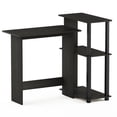 thumbnail image 1 of Furinno 16086R1EX-BK Abbott Corner Computer Desk with Bookshelf - Espresso & Black, 1 of 5