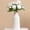 Chevron Texture, variant on White Ceramic Vase with Lace Bow & Ribbed Texture - 7.7" Unique Flower Vase for Pampas Grass & Centerpieces, Farmhouse/Boho Decorative Vase for Living Room, Office Desk & Gift for Her/Yourself