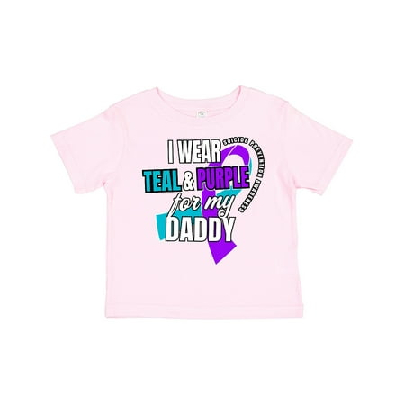 

Inktastic Suicide Prevention I Wear Teal and Purple for My Daddy Gift Toddler Boy or Toddler Girl T-Shirt