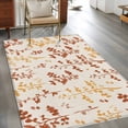 thumbnail image 2 of Orange Yellow Botanical Area Rugs 2.7'x5', Small Throw Rugs for Kitchen Bedroom, Rustic Country Spring Floral Summer Leaf Indoor Outdoor Rug Non-Slip Low Pile Carpet Runner Reversible Floor Mats, 2 of 8
