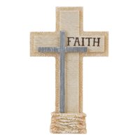 Way to Celebrate Small Table Cross Easter Decor, Faith, 4.75"