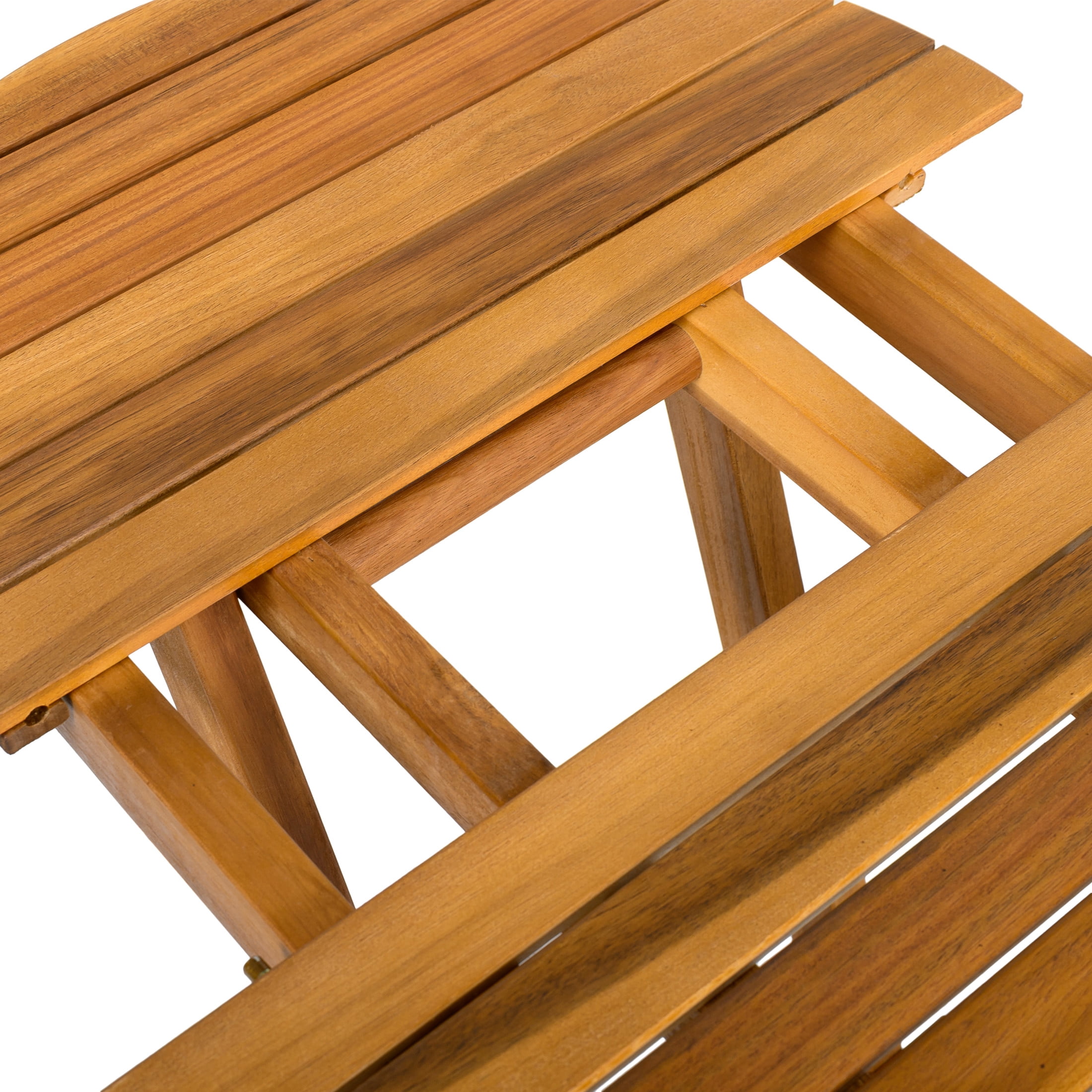 Christopher Knight Home 17.75" Outdoor Foldable Wood End Table, Portable Space-Saving Side Table, Teak