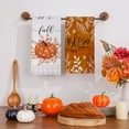 thumbnail image 2 of Fall Kitchen Towels 18x26 Inch Set of 4, Buffalo Plaid Orange Pumpkin Fall Dish Towels Farmhouse Seasonal Autumn Thanksgiving Home Kitchen Decor, 2 of 6
