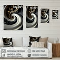 thumbnail image 4 of Designart Gold Black And White Stained Glass IV Canvas Wall Art, 4 of 5