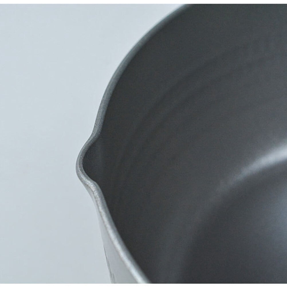 Soimiss 1Pc Instant Noodle Stew Pot Nonstick Plated Silver Pan with Double Outlet for Easy Pouring