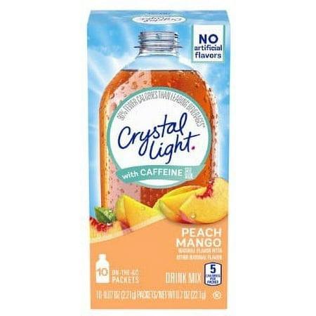 Crystal Light Energy On The Go Packets, Peach Mango, 10 ea (Pack of 20)