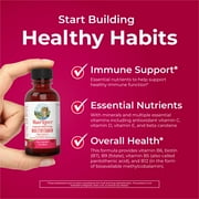 MaryRuth Organics Raspberry Morning Liquid Multivitamin, 1 fl oz, Raspberry, Adult