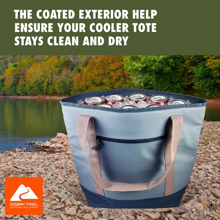 Ozark Trail 17.44 qt 50-Can Soft-Sided Cooler Tote, Gray - Walmart.com