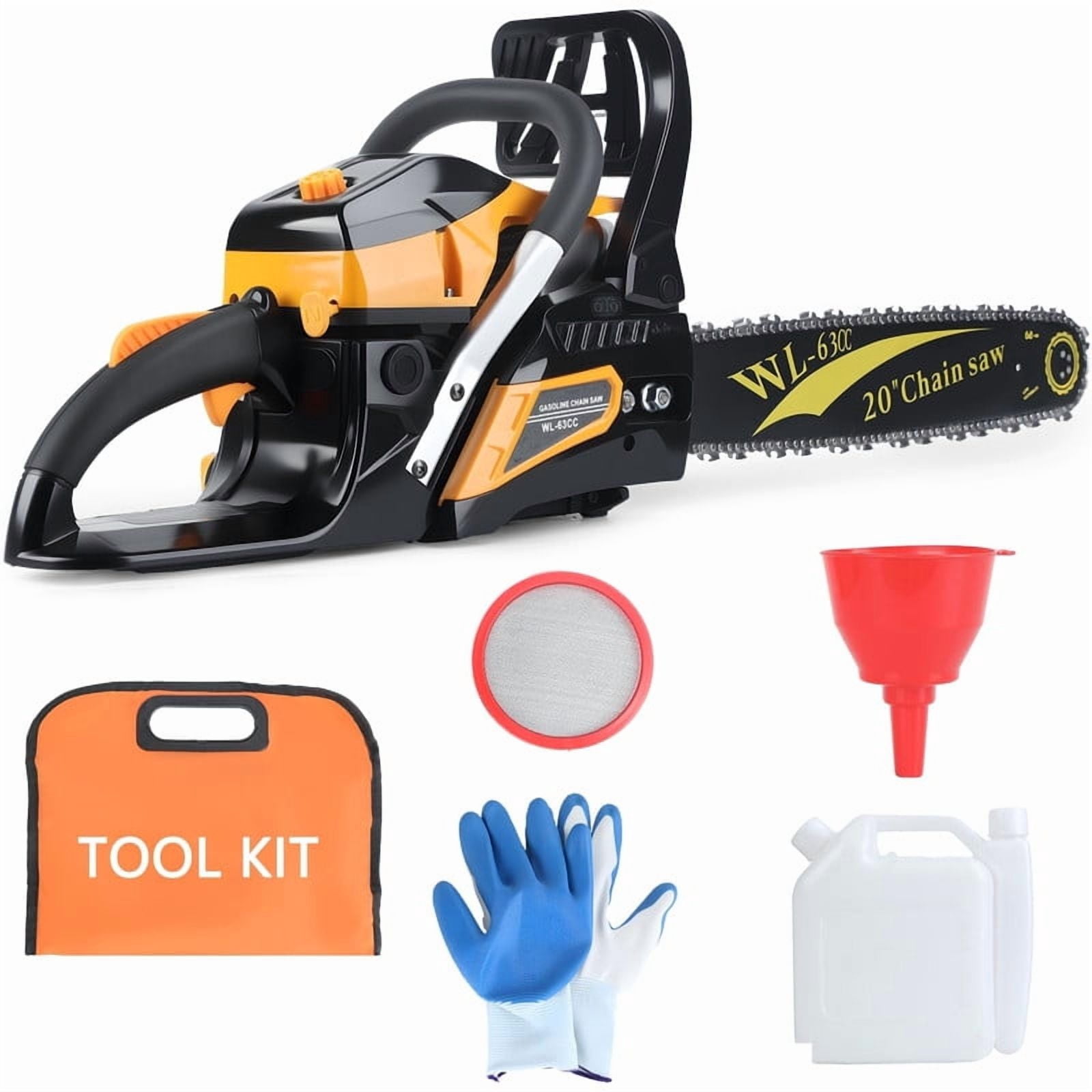 Ynce 20 in. 63cc 2-Cycle Gas Chainsaw