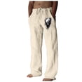 thumbnail image 1 of WEAIXIMIUNG Salopette pour Homme Brun Mode Homme Décontractée Numérique 3D Décontractée Jambe Droite Pantalon d'Affaires Style Quatre, 1 of 5