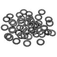 thumbnail image 1 of 50Pack External Tooth Lock Washer M8 Carbon Steel Serrated Locking Washer Black, 1 of 6