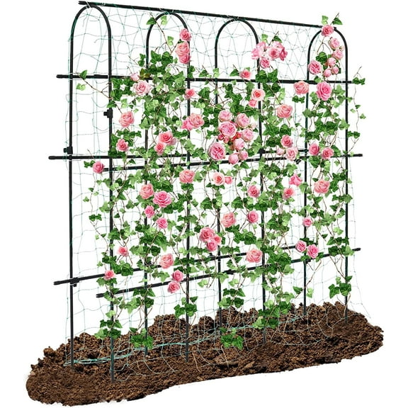 Kalolary 6x6 Feet Garden Trellis, Rustproof U-Frame Plant Support for Climbing Vegetables, Fruits, and Vines Ideal for Indoor & Outdoor Use
