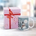 thumbnail image 4 of Novelty Coffee Mug - Cute Snowman Ceramic Mug Coffee Mug with Gift Box Latte Mug Coffee Cup, 330 ml / 11 oz White, 4 of 8