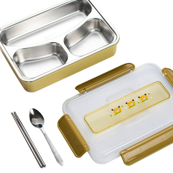 Wovilon Bento Box Sealed Fresh-Keeping Box Large-Capacity Separated Portable Lunch Box Heat-Preserving Lunch Box