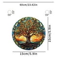 thumbnail image 2 of Stained Glass Tree Of Life Window Art Panel Suncatcher Hanging Ornament For Home Kitchen Bedroom Porch, 2 of 5