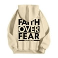thumbnail image 6 of Christian Hoodies for Men 2025 Faith Over Fear Hoodie Hooded Sweatshirt with Pockets Pullover Hoodie Mens Hoodies, 6 of 7