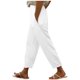 thumbnail image 1 of Pantalones elásticos de cintura para mujer para hacer ejercicio a diario - Pantalones largos lisos, holgados y con bolsillos - Cómodos para todas las estaciones - Tallas S-XXXXL, 1 of 4