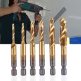 thumbnail image 1 of AURORA TRADE 6Pcs/Set Tap Drill Bit Strong Toughness High Efficiency Wear-resistant Multifunctional Hexagon Tile Drill Bit for Plastic, 1 of 8