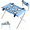 Blue, variant on 2-in-1 Foldable Pet Grooming Bed, Dog Grooming Hammock with Stable Stainless Steel Frame & Quick-Dry Mesh Foldable for Trimming, Bathing, Brushing